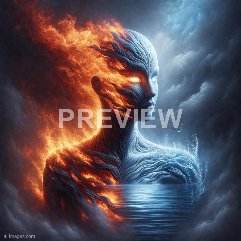 12176 - a-being-with-one-half-engulfed-in-red-flames-and-the-_250704174921_00001